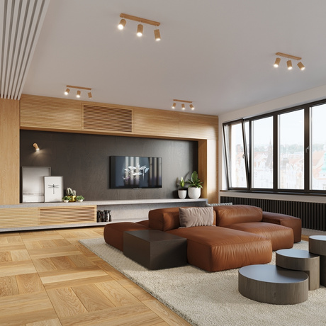 Kinkiet BERG naturalne drewno + 1x Żarówka LED GU-10 3000K Ciepła 7W 620lm