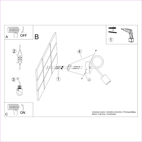 Kinkiet EMBER biały + 1x Żarówka LED E27 3000K Ciepła 7,5W 620lm