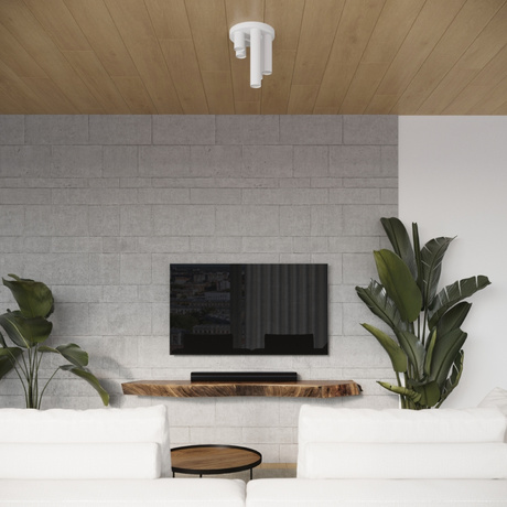 Plafon LAGOS 5P biały + 5x Żarówka LED GU-10 4000K Zimna 7W 530lm