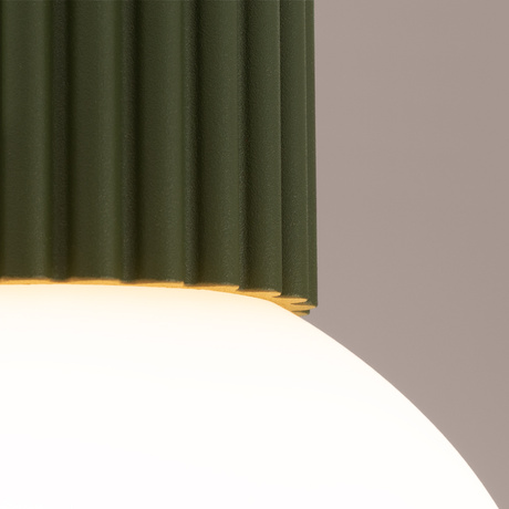 Plafon HALO zielony oliwkowy IP44 + 1X Żarówka LED G9 4000K Zimna 4,5W 460lm