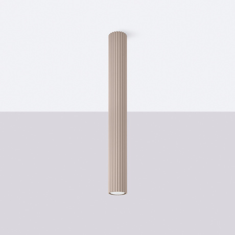 Plafon KARBON 60 taupe + 1X Żarówka LED GU-10 3000K Ciepła 7W 510lm