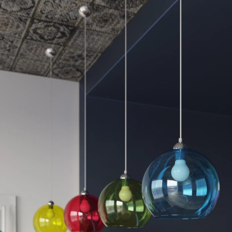 Lampa wisząca BALL czerwony