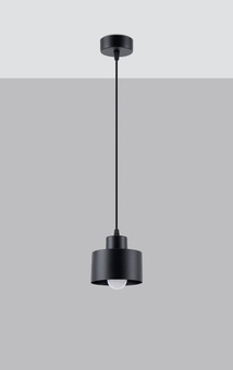 Lampa wisząca SAVAR 1 czarna + 1x Żarówka LED E27 4000K Zimna 7,5W 690lm
