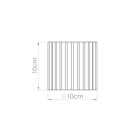 Plafon AURA 1 ochra czerwona GU10