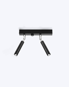 Plafon EYETECH 2 czarny + 2x Żarówka LED G9 4000K Zimna 4,5W 530lm