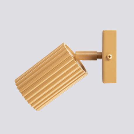 Kinkiet KARBON złoty + 1x Żarówka LED GU-10 4000K Zimna 7W 530lm