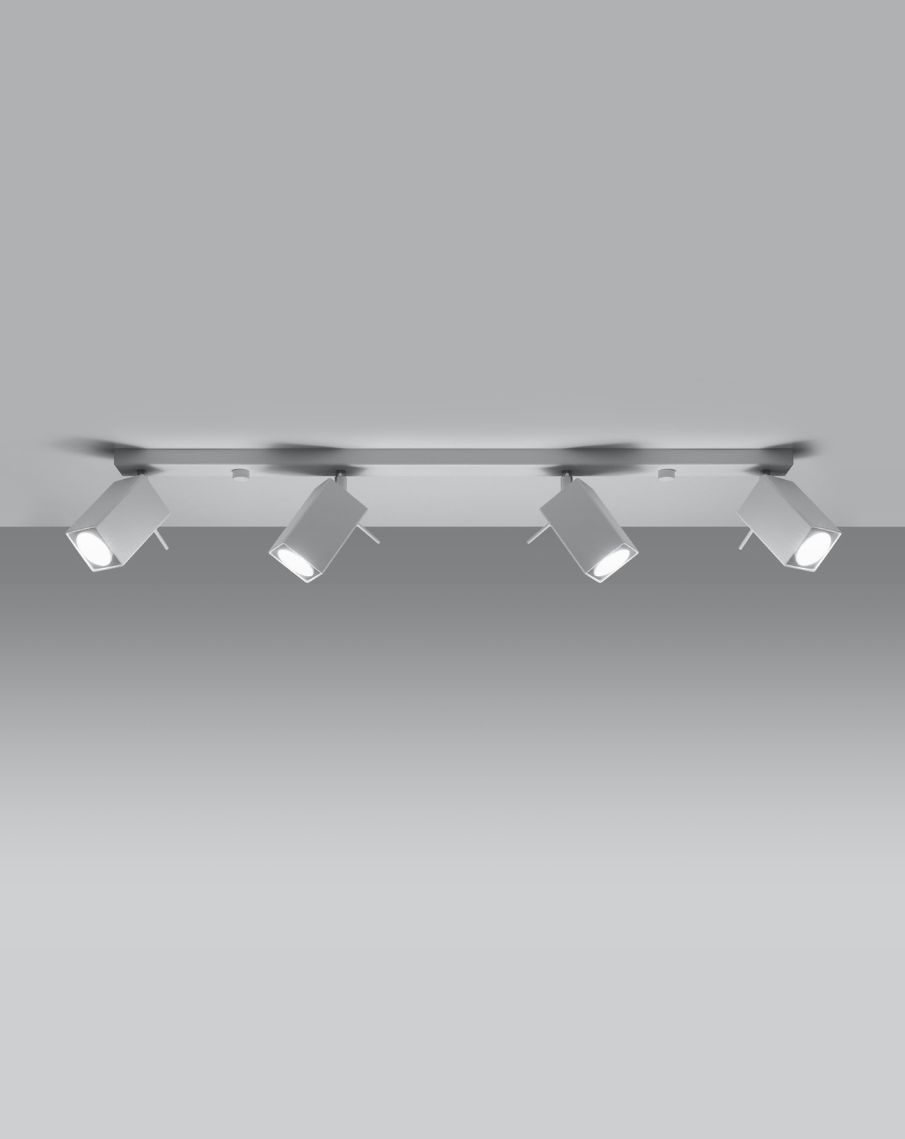 Plafon MERIDA 4L biały + 4x Żarówka LED GU-10 3000K Ciepła 7W 620lm