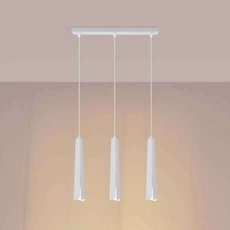 Lampa wisząca PRYSM 3L biała + 3x Żarówka LED G9 3000K Ciepła 4,5W 450lm