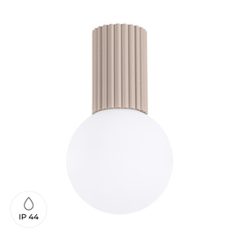 Plafon HALO taupe IP44 + 1x Żarówka LED G9 4000K Zimna 4,5W 460lm