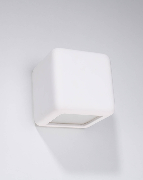 Kinkiet ceramiczny NESTA biały + 1x Żarówka LED E27 4000K Zimna 7,5W 650lm