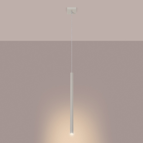 Lampa wisząca PASTELO 1 beżowa + 1x Żarówka LED G9 3000K Ciepła 4,5W 450lm