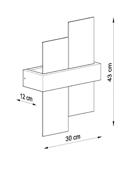 Kinkiet FENIKS 1 wenge + 1x Żarówka LED E27 3000K Ciepła 7,5W 620lm