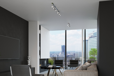 Plafon RING 2 chrom + 2 x Żarówka LED GU-10 4000K Zimna 7W 630lm