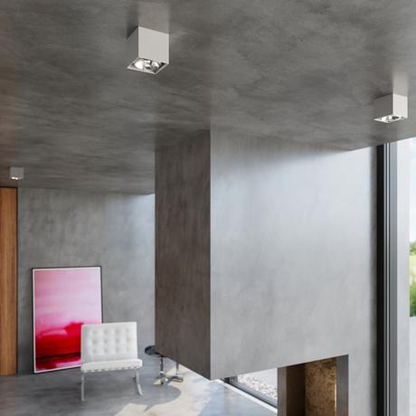 Plafon BLAKE szary + 1x Żarówka LED GU10 AR111 4000K ZIMNA 10W 850lm