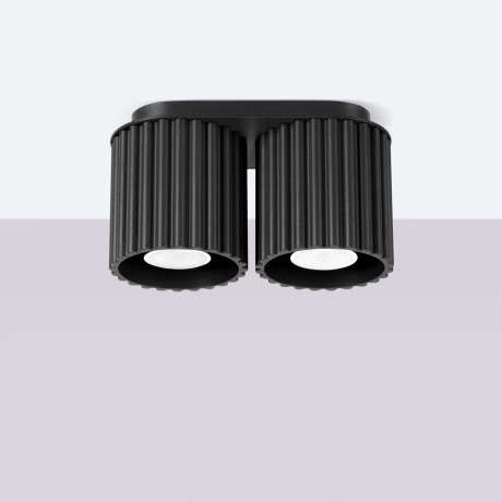 Plafon AURA 2 czarny GU10