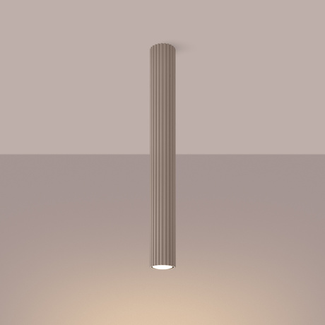 Plafon KARBON 60 taupe + 1X Żarówka LED GU-10 4000K Zimna 7W 530lm