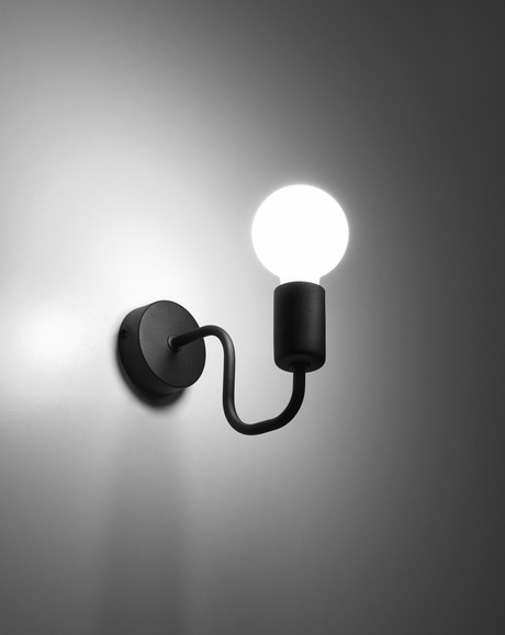 Kinkiet VECTOR czarny 1x Żarówka LED E27 3000K Ciepła 7,5W 620lm