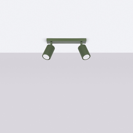 Plafon KARBON 2 zielony oliwkowy