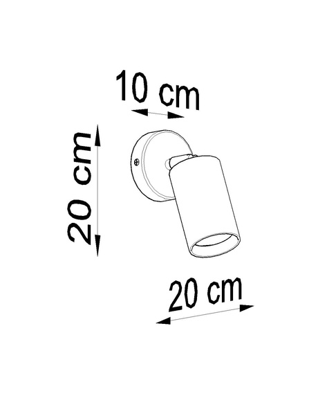 Kinkiet BERG naturalne drewno + 1x Żarówka LED GU-10 3000K Ciepła 7W 620lm