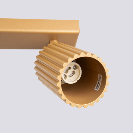 Plafon KARBON 3L złoty + 3x Żarówka LED GU-10 3000K Ciepła 7W 510lm