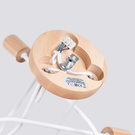 Żyrandol EMBER 3 biały + 3x Żarówka LED E27 3000K Ciepła 7,5W 620lm