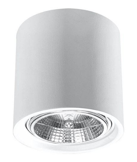 Plafon ceramiczny KALU biały + 1x Żarówka LED GU10 AR111 3000K CIEPŁA 12W 800lm