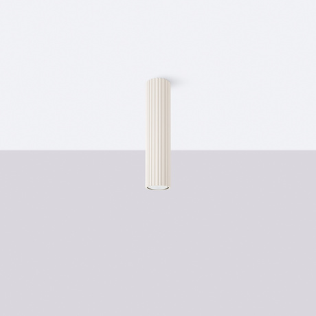 Plafon KARBON 30 beżowy + 1x Żarówka LED GU-10 3000K Ciepła 7W 510lm