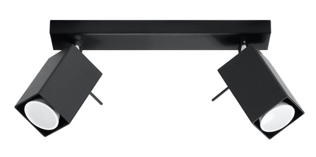 Plafon MERIDA 2 czarny + 2xŻarówka LED GU-10 3000K Ciepła 7W 620lm