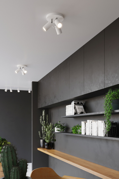 Plafon RING 3P biały + 3x Żarówka LED GU-10 3000K Ciepła 7W 620lm