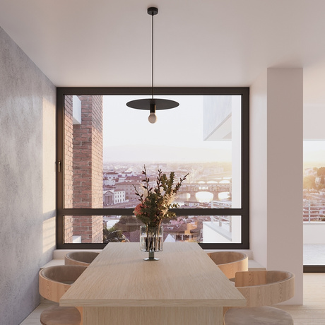 Lampa wisząca FLAVIO czarna + 1x Żarówka LED E27 4000K Zimna 7,5W 650lm