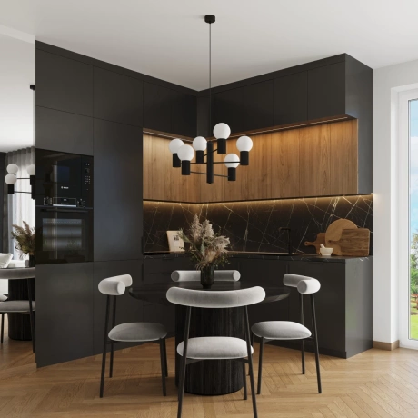 Żyrandol HALO 6 czarny