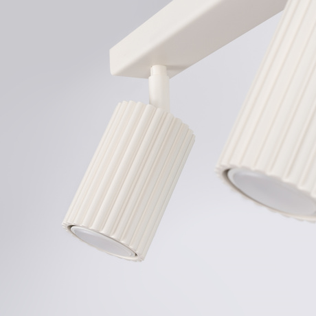 Plafon KARBON 2 beżowy + 2x Żarówka LED GU-10 3000K Ciepła 7W 510lm