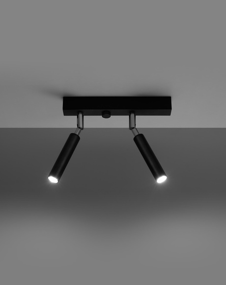 Plafon EYETECH 2 czarny + 2x Żarówka LED G9 4000K Zimna 3W 204lm