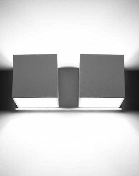 Kinkiet QUAD 2 biały + 2x Żarówka LED G9 3000K Ciepła 4,5W 510lm