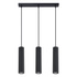 Lampa wisząca KARBON 3L czarny + 3x Żarówka LED GU-10 4000K Zimna 7W 530lm