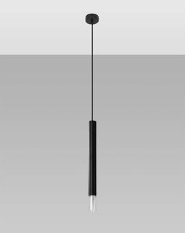 Lampa wisząca WEZYR 1 czarna + 1x Żarówka LED G9 4000K Zimna 4,5W 530lm