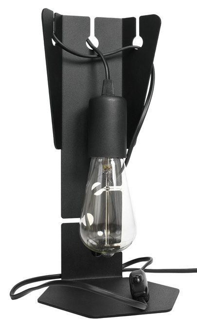 Lampa biurkowa ARBY czarna + 1x Żarówka LED E27 4000K Zimna 7,5W 650lm