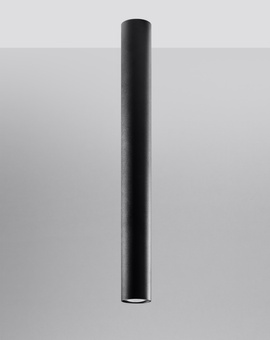 Plafon LAGOS 60 czarny + 1x Żarówka LED GU-10 3000K Ciepła 7W 620lm