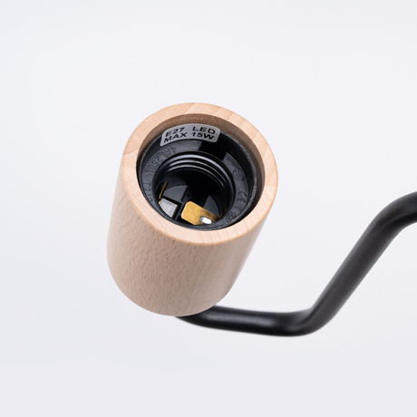 Kinkiet TIMBO czarny +1x Żarówka LED E27 3000K Ciepła 7,5W 620lm