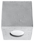 Plafon QUAD beton + 1x Żarówka LED GU-10 4000K Zimna 7W 630lm
