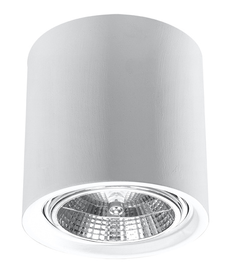 Plafon ceramiczny KALU biały + 1x Żarówka LED GU10 AR111 4000K ZIMNA 10W 850lm