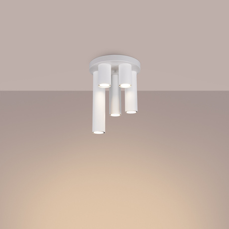 Plafon LAGOS 5P biały + 5x Żarówka LED GU-10 4000K Zimna 7W 530lm