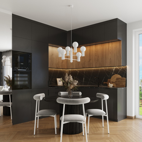 Żyrandol HALO 6 biały + 6x Żarówka LED G9 4000K Zimna 4,5W 460lm