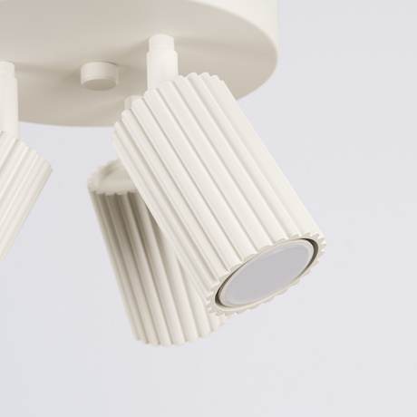 Plafon KARBON 3P beżowy + 3x Żarówka LED GU-10 3000K Ciepła 7W 510lm