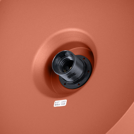 Lampa wisząca BILO ochra czerwona + 1x Żarówka LED E27 4000K Zimna 7,5W 690lm