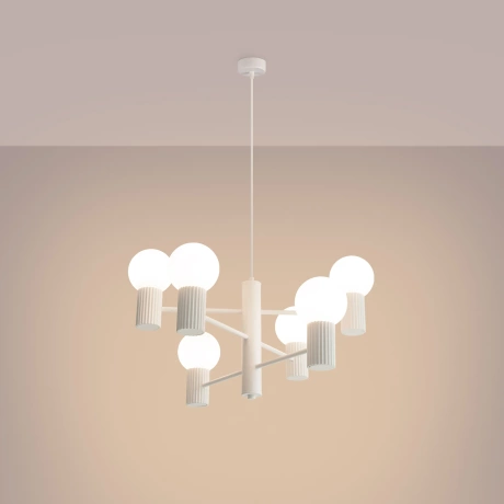 Żyrandol HALO 6 biały