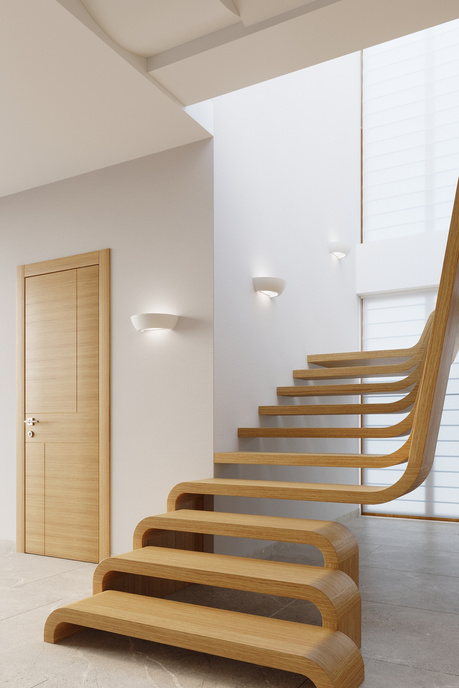 Kinkiet ceramiczny OSKAR biały + 1x Żarówka LED E27 3000K Ciepła 7,5W 620lm