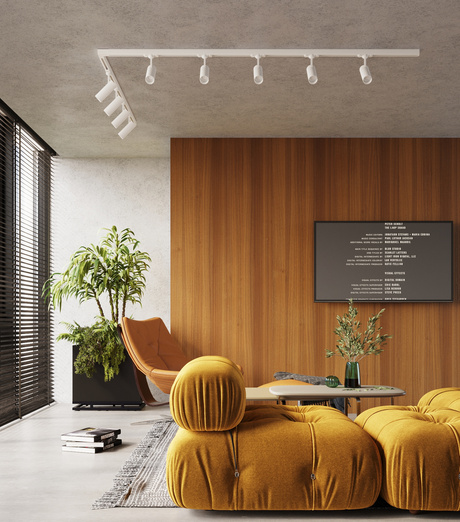 Lampa sufitowa, 9 punktowa, system szynowy 3 fazowy, TORN 85,5W LED 3000K