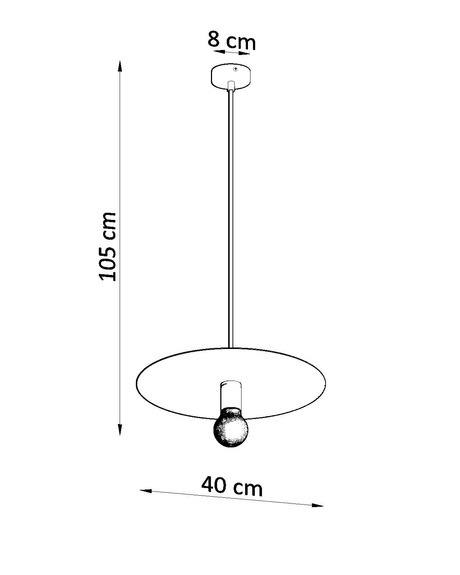 Lampa wisząca FLAVIO biała + 1x Żarówka LED E27 3000K Ciepła 7,5W 620lm