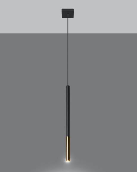 Lampa wisząca MOZAICA 1 czarny/złoto + 1x Żarówka LED G9 4000K Zimna 4,5W 530lm